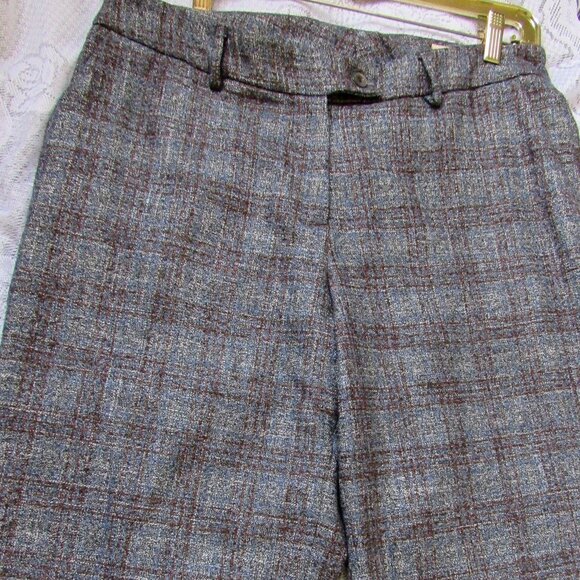 Nierne by giab's Made Italy Grey/Brown/Blue Capri  Women Pants Size 44 IT (M) - Picture 10 of 10